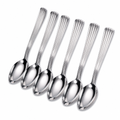 96 Pieces Stainless Steel Serving Spoon Set, 6 Pieces, Silver Tablewares Utensils for Dining and Buffet Serving