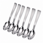 96 Pieces Stainless Steel Serving Spoon Set, 6 Pieces, Silver Tablewares Utensils for Dining and Buffet Serving