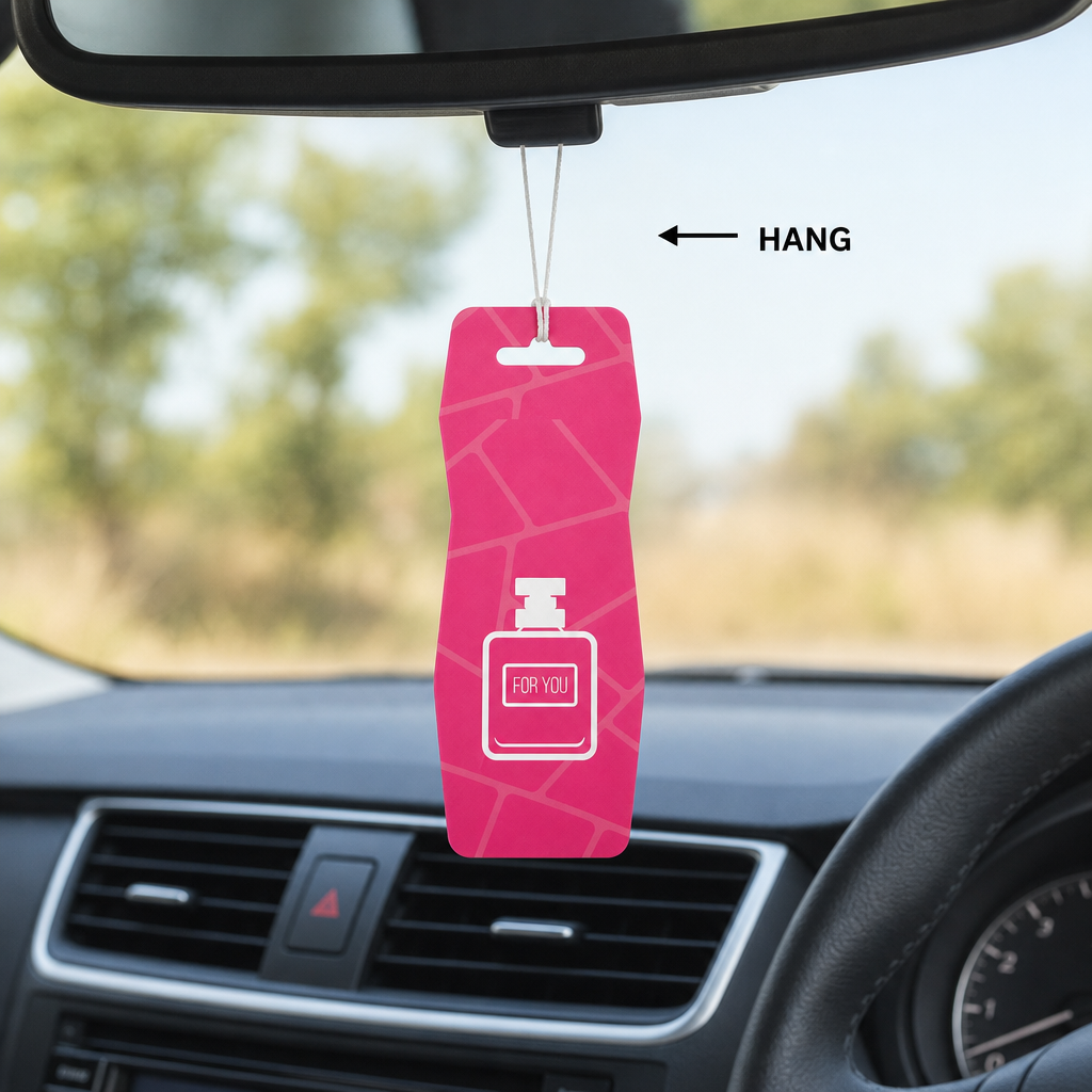 240 Pieces Hanging Card Car Air Fresheners, Hawaii Scent, For You Design, Pink, 20 x 8 cm