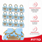 96 Pieces Blue Handbag-Shaped Candy Favor Boxes with Bow, 12 Pieces, 9.5 x 4.3 x 13.2 cm