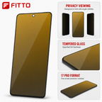 144 Pieces Privacy Tempered Glass Screen Protectors for 17 Pro Phone, 9H Hardness
