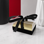 96 Pieces Acrylic Presentation Box, Black Rectangular Design With Ribbon, 14.5 × 9.5 × 8 cm, 1 Piece