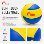 72 Pieces Soft Touch Volleyball, Yellow and Blue, 22 cm, 1 Piece