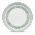 96 Pieces Round Woven Serving Trays, 30 cm, Pale Green and White