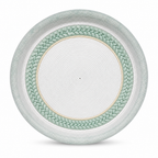 96 Pieces Round Woven Serving Trays, 30 cm, Pale Green and White