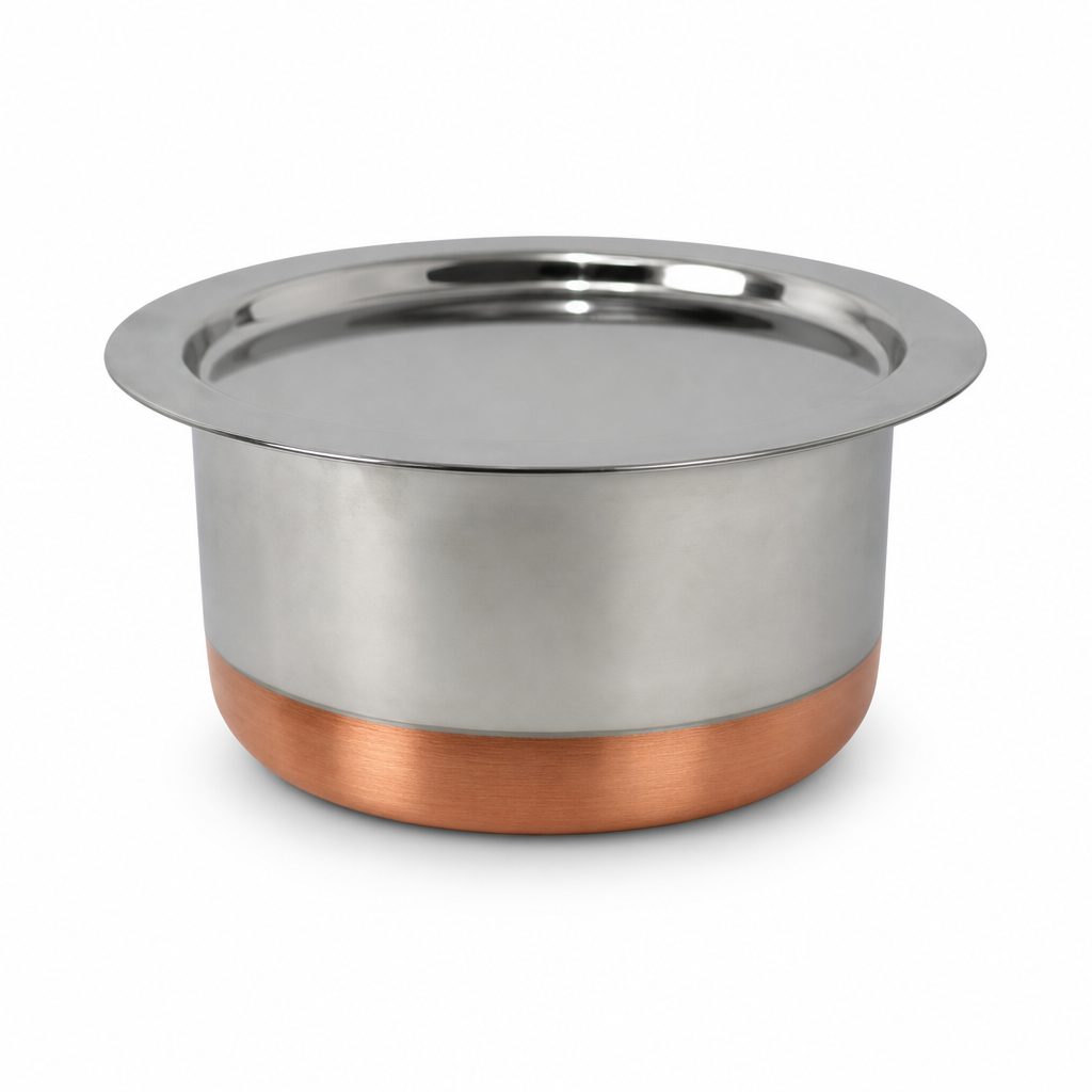 48 Pieces Stainless Steel Cooking Pan with Copper Bottom, 24 cm
