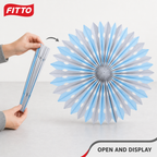 240 Pieces Blue Paper Honeycomb Fan Decoration, 40 cm, 1 Piece