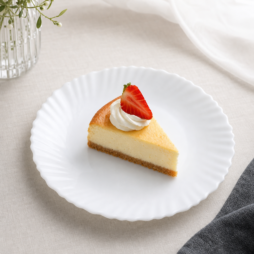 144 Pieces Opal Glass Dessert Plate, 7.5 Inch, White Round Serving Dish for Desserts and Small Portions