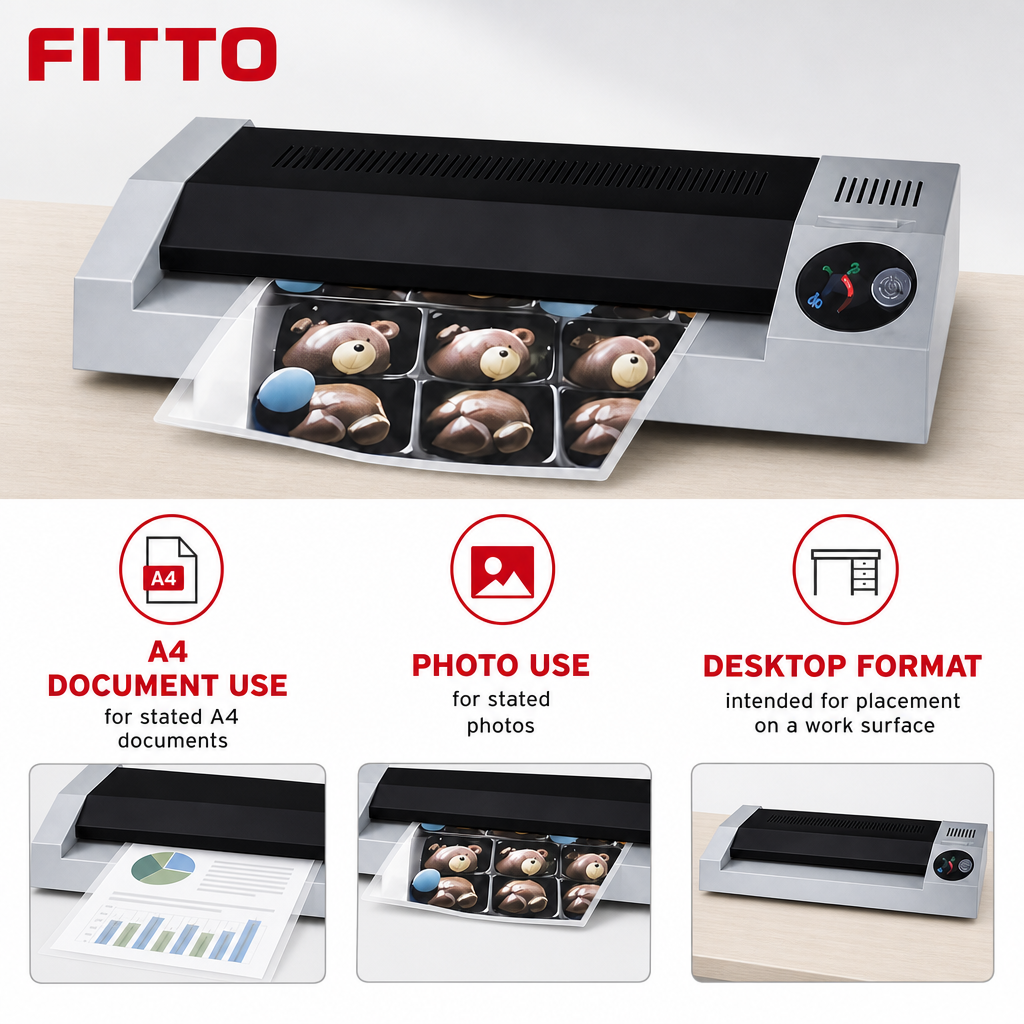 48 Pieces Desktop Laminating Machine for A4 Documents and Photos, Single Unit