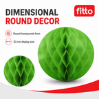 240 Pieces Green Paper Honeycomb Ball Decoration, 30 cm, 1 Piece