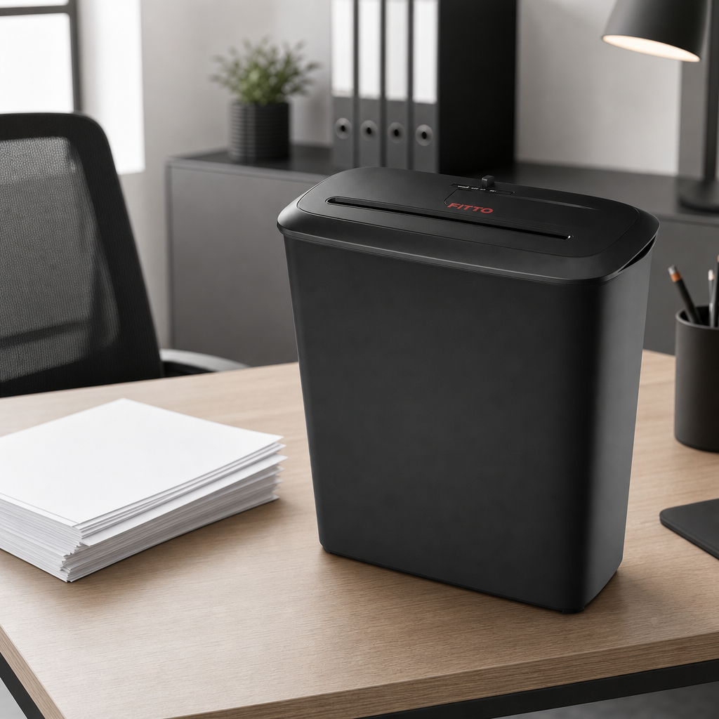 48 Pieces Black 8-Sheet Strip-Cut Paper Shredders with 13 Litre Bin, 1 Unit