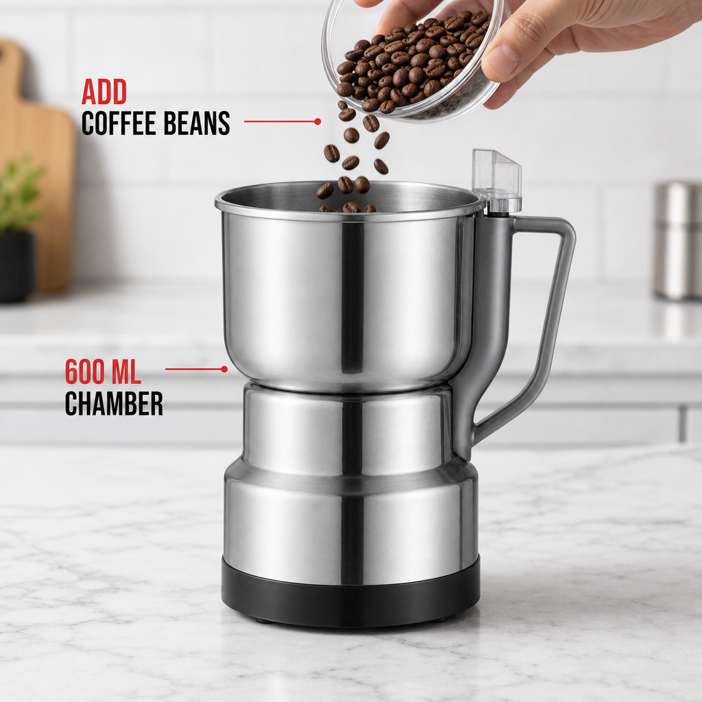 72 Pieces Electric Coffee Grinder, 600 ml Stainless Steel Chamber, 300 W, 1 Piece