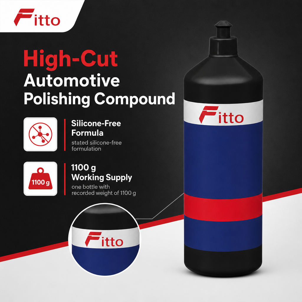 48 Pieces Automotive High Cut Polishing Compound, Silicone-Free Formula, 1100 g Bottle