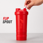 96 Pieces Sports Shaker Bottle with Flip Spout, Red, Single Bottle, 25 x 10 x 10 cm