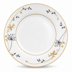 96 Pieces Opal Serving Plate, Round Floral Design, 13.5 Inch, White