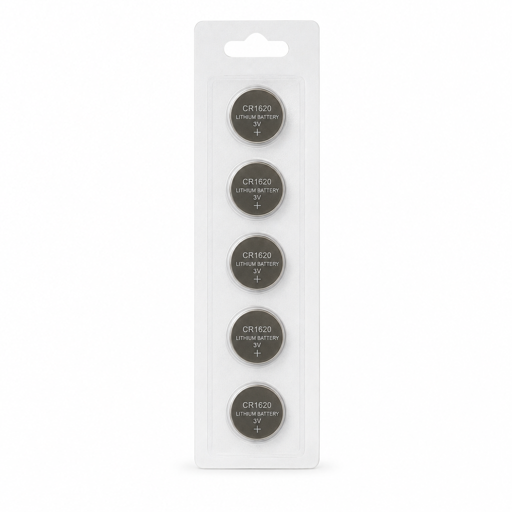 96 Pieces CR1620 3V Lithium Coin Cell Batteries, 5-Pack
