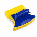 96 Pieces Magnetic Window Glass Cleaner, Double-Sided with Scraper and Retaining Cord, Yellow and Blue, 1 Set