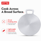 72 Pieces Aluminium Tawa 34 cm, Round Cookwares Pan for Flatbread and Everyday Cooking