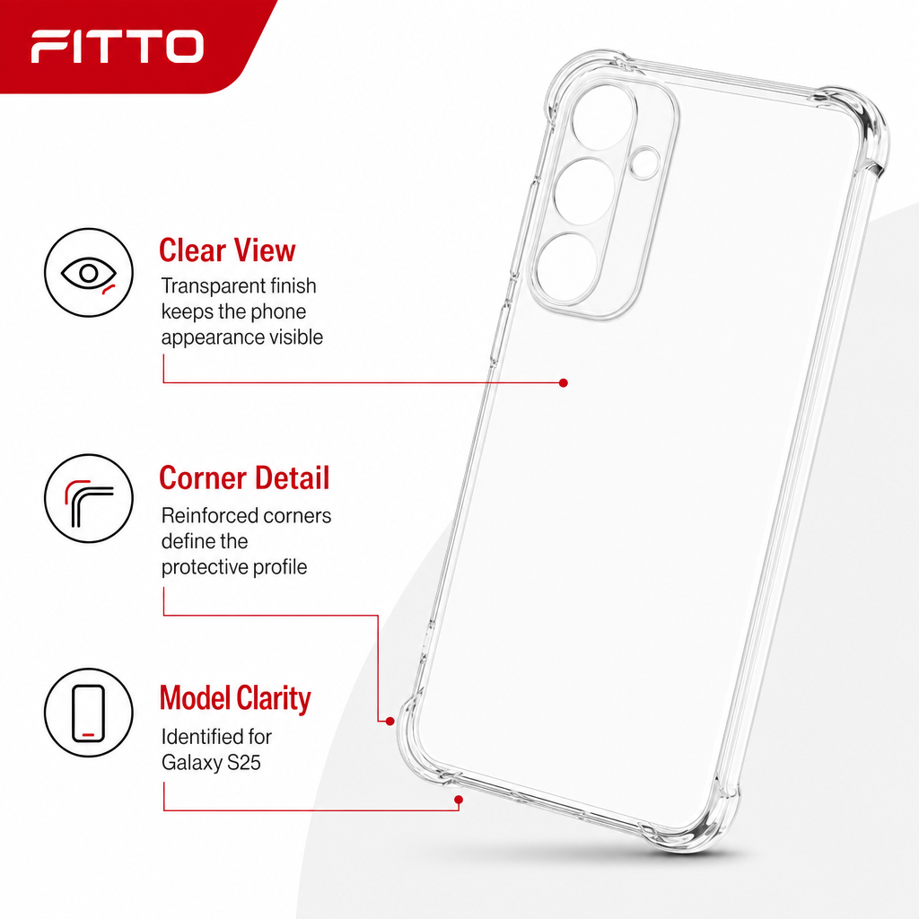 240 Pieces Clear Anti-Burst Protective Phone Cases with Reinforced Corners for Galaxy S25