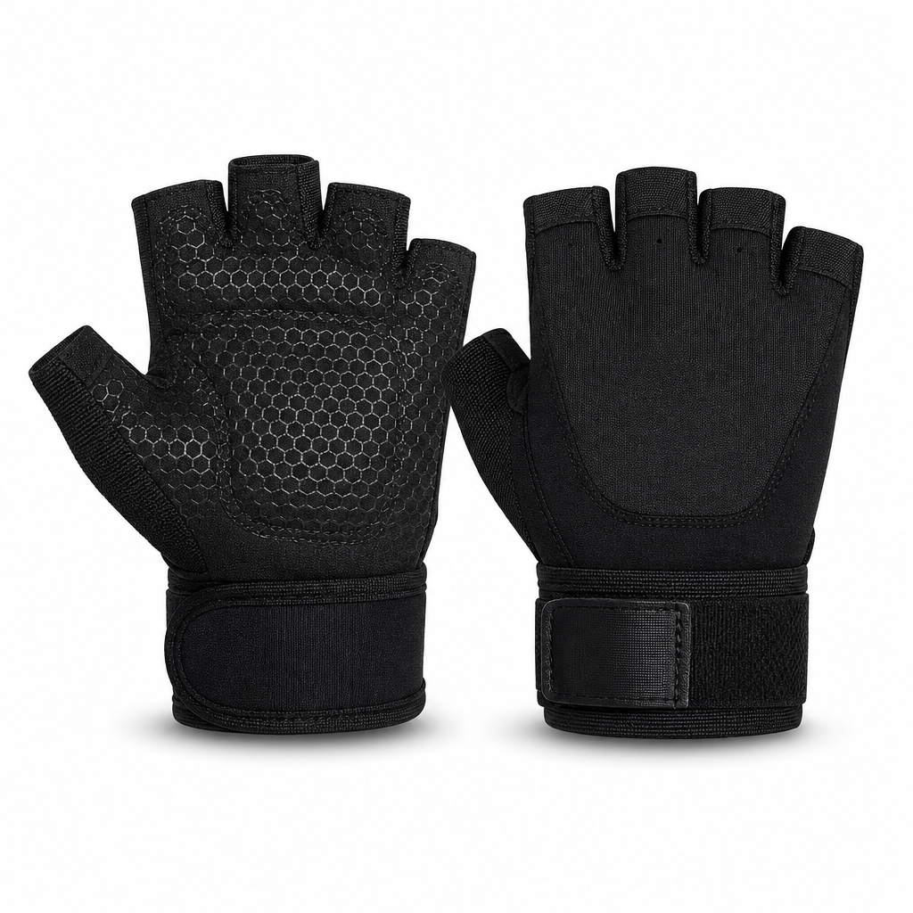 96 Pieces Gym Gloves with Wrist Support and Textured Palm for Weight Lifting and Fitness, Size L