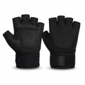 96 Pieces Gym Gloves with Wrist Support and Textured Palm for Weight Lifting and Fitness, Size L