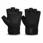 96 Pieces Gym Gloves with Wrist Support and Textured Palm for Weight Lifting and Fitness, Size L