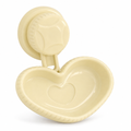 144 Pieces Heart-Shaped Soap Dish with Suction Hook, Off-White, 1 Piece