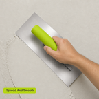 120 Pieces Stainless Steel Plastering Trowels with Handle, 28 x 12 cm, Green and Silver, 1 Piece