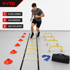 48 Pieces Agility Training Sets with Ladder, Cones, Hurdles and Jump Rope for Footwork Drills
