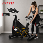 48 Pieces Indoor Cycling Bikes With Heavy-Duty Steel Frame, Adjustable Seat and Handlebars, Black
