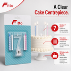 144 Pieces LED Happy Birthday Number 7 Cake Candle Set with Four Candles, 9 cm