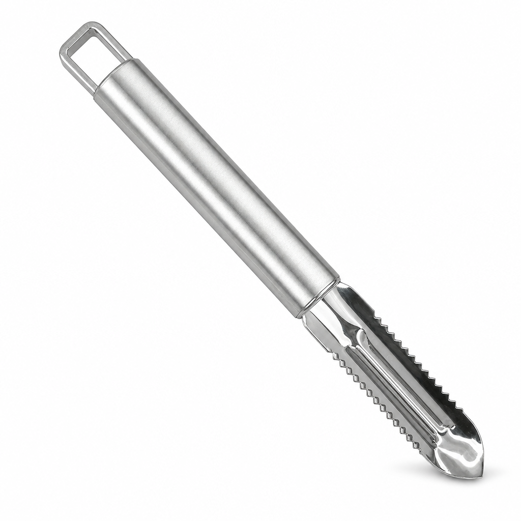 96 Pieces Stainless Steel Serrated Peeler, Single Kitchen Vegetable and Fruit Peeling Tool, 25 cm