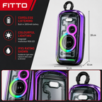 48 Pieces Portable Wireless Party Speaker, Transparent Housing, RGB LED Lighting, IPX5 Water Resistance and 3000mAh Battery