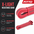96 Pieces Resistance Bands for Exercise and Fitness, X-Light Strength, 12–30 lb, 2080 x 4.5 x 13 mm