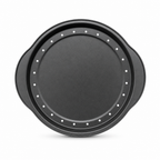 96 Pieces Carbon Steel Non-Stick Round Baking Mold with Side Handles, 37 × 33 cm, Black, 1 Piece