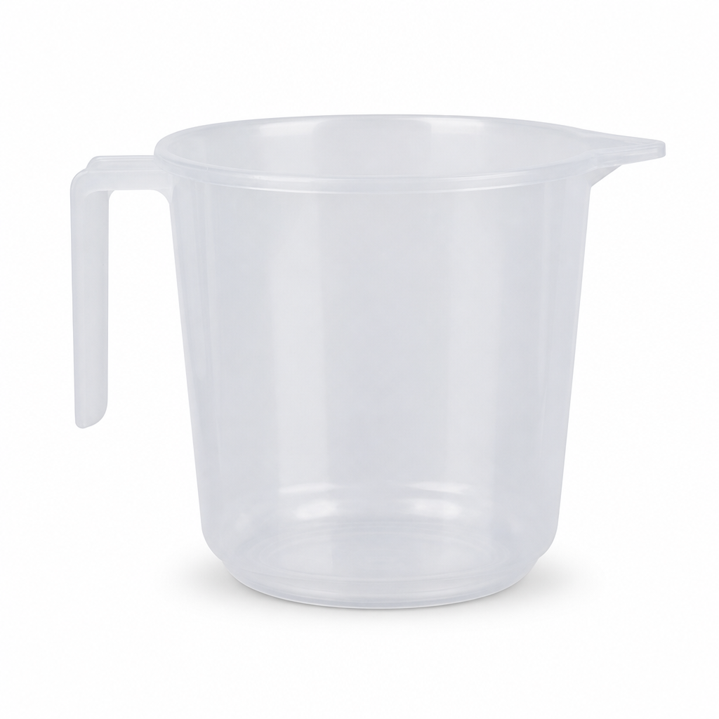 240 Pieces Transparent Plastic Pouring Jug with Handle, 1 Litre