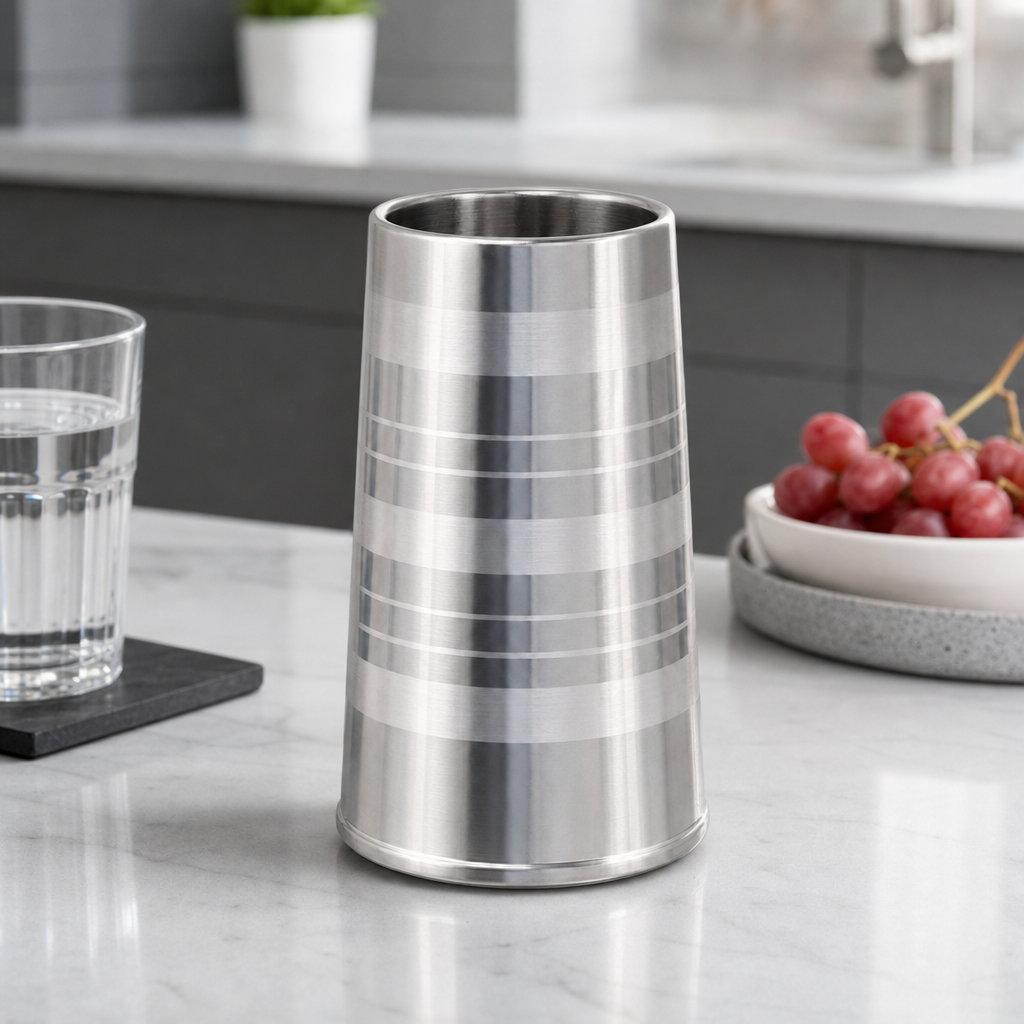 240 Pieces Stainless Steel Drinking Tumbler, Silver, 18 cm
