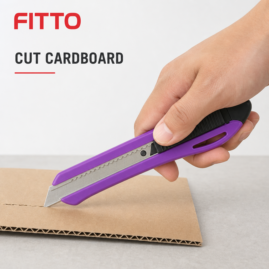 144 Pieces Snap-Off Utility Knives Cutter, 16 cm, Purple and Black, 1 Piece