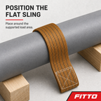 48 Pieces Polyester Flat Lift Sling Strap, 6 Ton Capacity, 5 Meter, Brown, 1 Piece