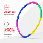 120 Pieces Sectional Massage Hoop, 59 cm, 6-Part Fitness Ring Set, Multicolor