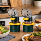 240 Pieces Manual Spice Grinder Set, Two-Piece Dark Green, Yellow and Clear Pepper or Salt Mills
