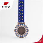 120 Pieces Decorative Sports Medal with Blue Ribbon, Bronze, 10 cm