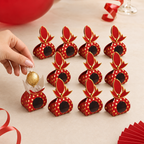 96 Pieces Red Crown-Top Paper Candy Favor Boxes, 9.5 x 4.3 x 13.2 cm, 12 Pieces