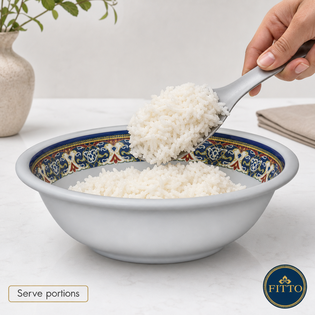 120 Pieces Melamine Rice Bowl, 5 Inch, Gray with Decorative Rim