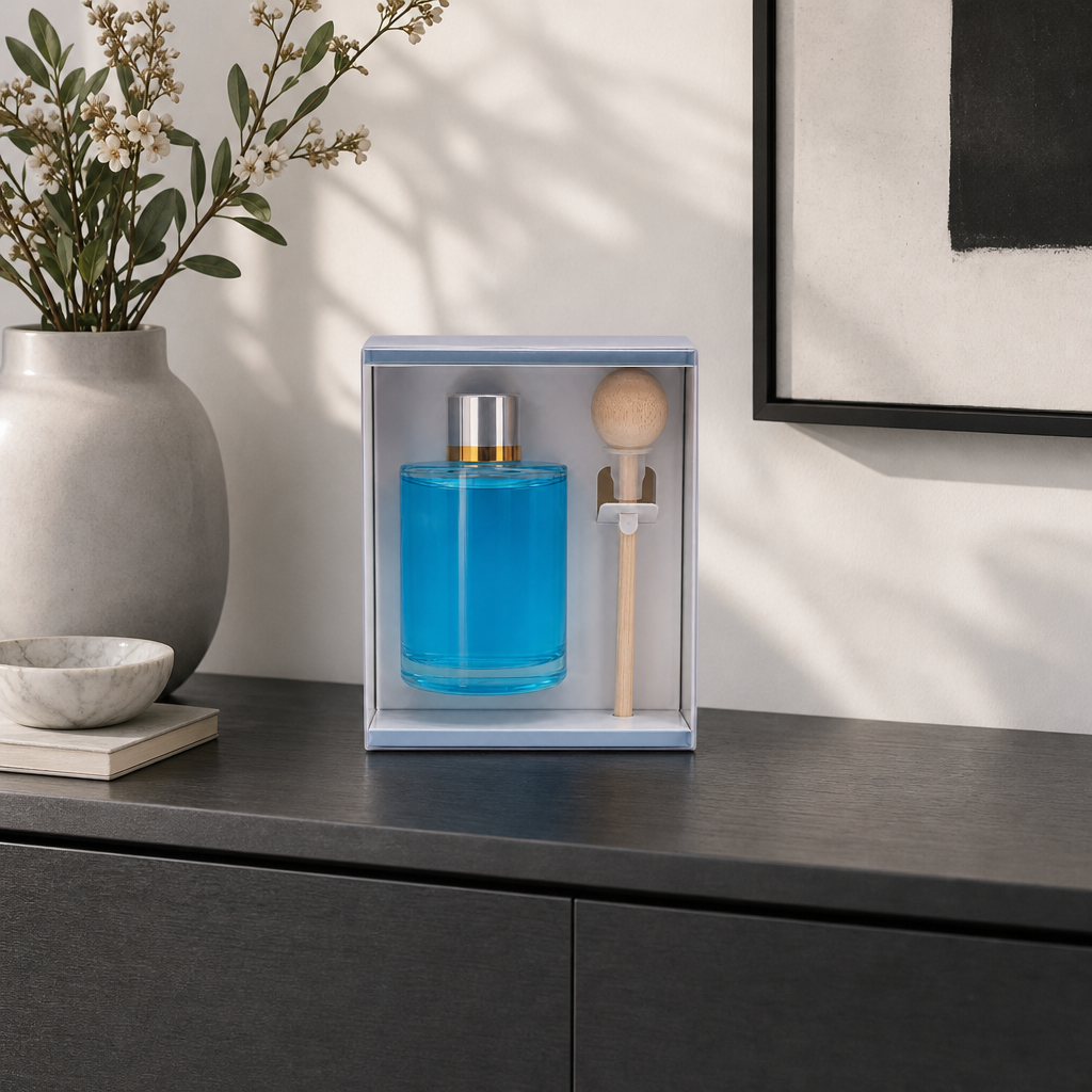 72 Pieces Aroma Diffuser with Essential Oil, Blue Home Fragrance Bottle