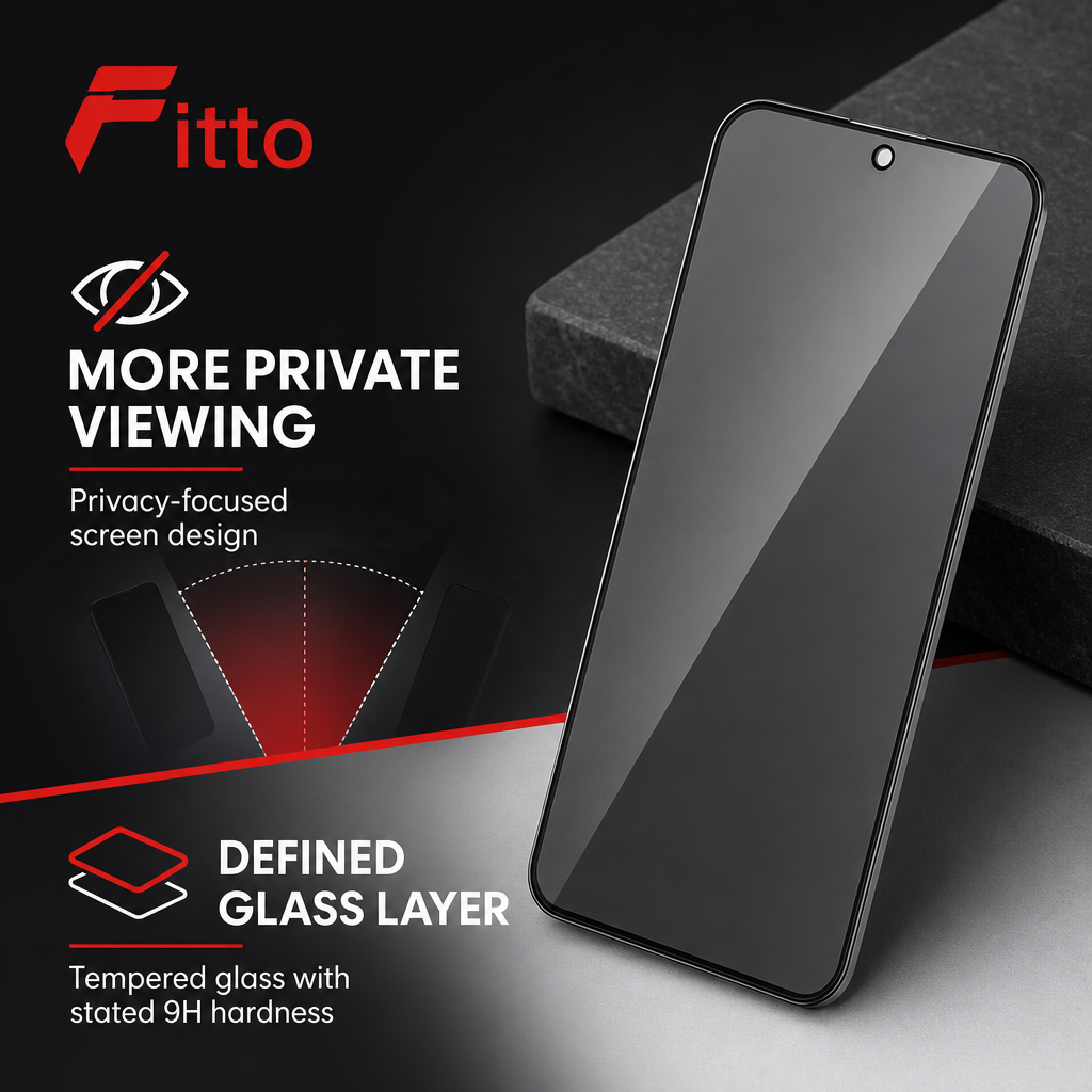 144 Pieces Screen Protectors for A35, 5D Privacy Tempered Glass with 9H Hardness