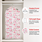 144 Pieces Clothing Protective Cover, Assorted Colour, 60 x 125 cm, 1 Piece