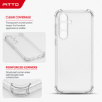 240 Pieces Clear Anti-Burst Protective Phone Cases with Reinforced Corners for S24 FE