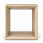 72 Pieces Wooden Open Display Box, Square Natural Finish, 28 x 28 x 24 cm, Single Box for Shelf or Tabletop Arrangement