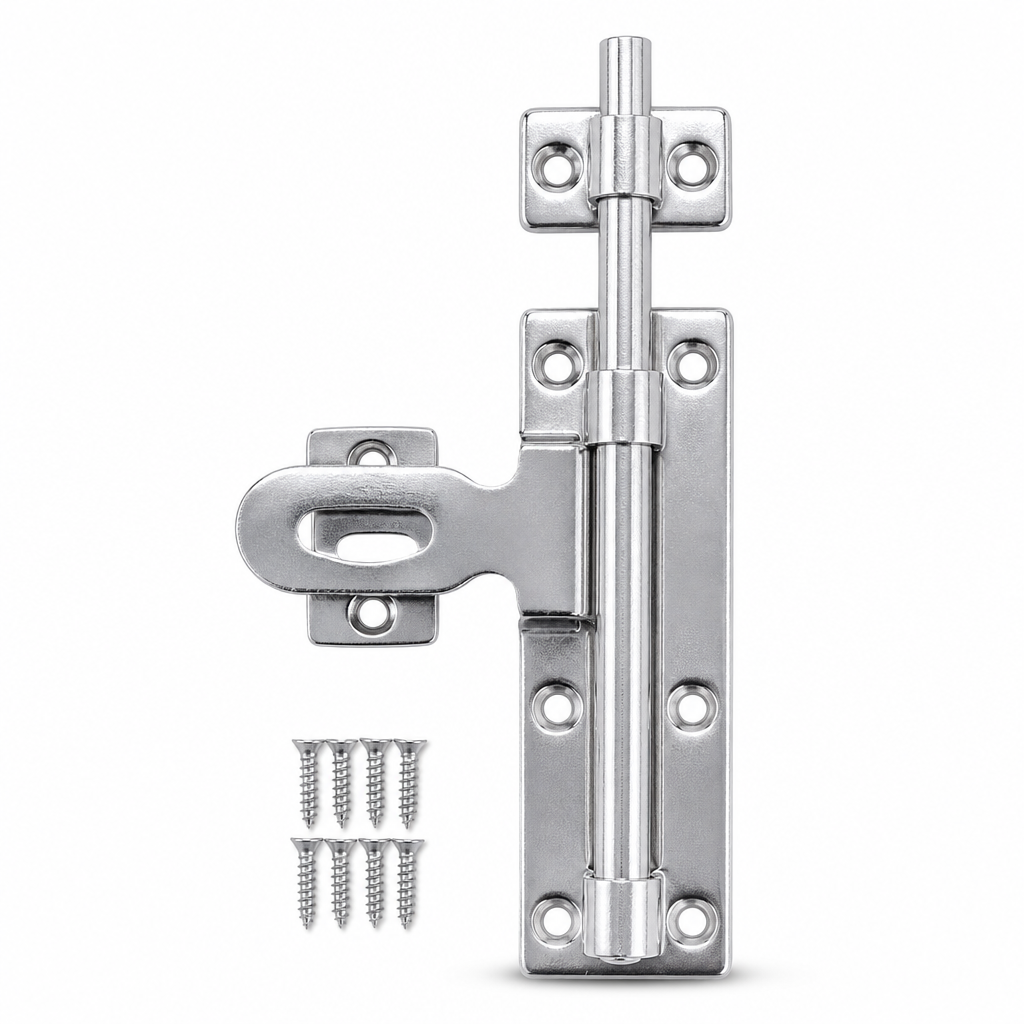 144 Pieces Sliding Tower Bolt Door Latch, 8 Inch (20.3 cm), Silver, 1 Set
